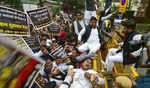 Youth protesting in New Delhi
