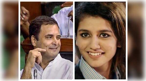 Rahul Gandhi copying her wink!