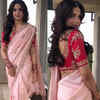 Pic: Styled in a baby pink coloured saree, Monica Gill looks ethereal