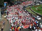 Photos of thousands of farmers begin Kisan Long March 2.0 from Nashik to Mumbai...