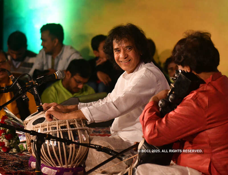 Ustad Zakir Hussain performs at Bharat Bhavan