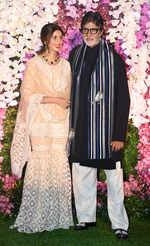 Amitabh Bachchan with Shweta Bachchan Nanda