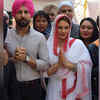 Article image for: Band Vaaje: Binnu Dhillon and Mandy Takhar visit Golden temple to seek blessings