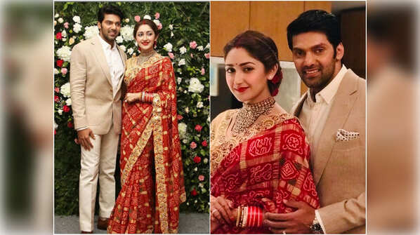 Enga Veetu Mapillai fame Arya and Sayyeshaa’s grand reception in Chennai; see pics