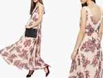 HARPA Floral Print A-line Maxi Dress