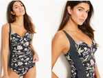Marks & Spencer Women Black Printed Swim Bikini Bra