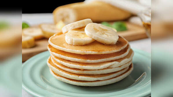 Brown sugar, flour and banana pancake