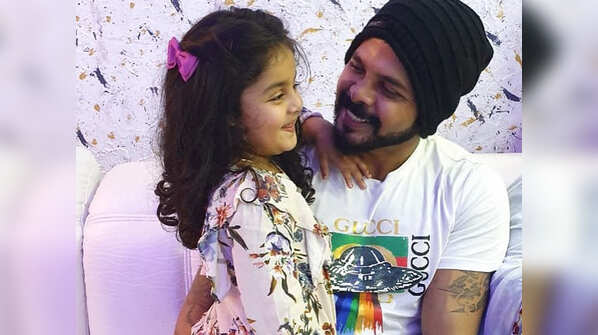 Sreesanth with daughter Saanvika