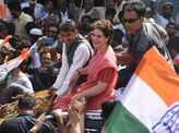 Priyanka Gandhi holds mega roadshow in Saharanpur 