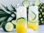 Cucumber, lime & thyme soda