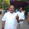 Andhra Pradesh BJP state president Kanna Lakshminarayana has cast his vote in Guntur