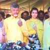 Andhra Pradesh chief minister Chandrababu Naidu and his family after casting their vote
