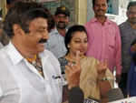 Balakrishna votes with his wife