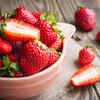 Strawberry with baking soda