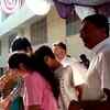 Film actor and independent candidate from Bengaluru central constituency Prakash Raj cast his vote.