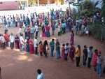 Voting lines in RR Nagar