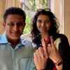 Former Indian cricketer Anil Kumble after casting his vote