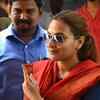 Aishwarya Dhanush after casting her vote for the Lok Sabha elections at Alwarpet