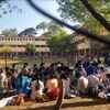 Voters turn out in good numbers in first hour of voting to avoid the heat later on. Rush seen at Kalyani Nagar polling station in Pune