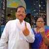 BJP candidate for North Goa and Union Ayush Minister Shripad Naik casts his vote at Sao Pedro