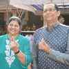 Congress candidate for South Goa Francisco Sardinha after casting his vote