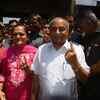 Nitin Patel, deputy CM voted at his hometown Kadi in Gujarat