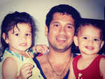 Sachin with his kids