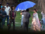 Nayanthara spotted shooting with Rajinikanth