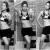 Flaunting abs