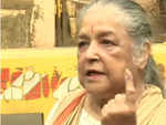 Veteran actress Subha Khote casts her vote