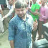 Kanhaiya Kumar, CPI candidate from Begusarai, after casting his vote