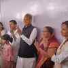 Rajasthan CM Ashok Gehlot, his son Vaibhav Gehlot - who is contesting from Jodhpur - and family cast vote