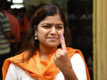 Poonam Mahajan after voting