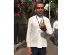 Milind Deora after voting