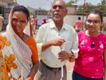 Visually challenged couple votes in Mumbai