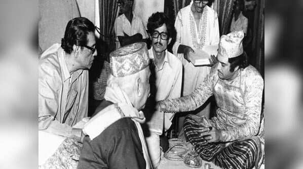 During the shoot of Shatranj Ke Khilari