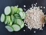 Oats and cucumber face pack