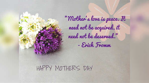 Mother's love is peace. It need not be acquired, it need not be deserved