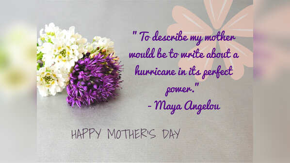 To describe my mother would be to write about a hurricane in its perfect power