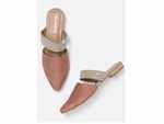 DressBerry Nude-Coloured Solid Synthetic Mules