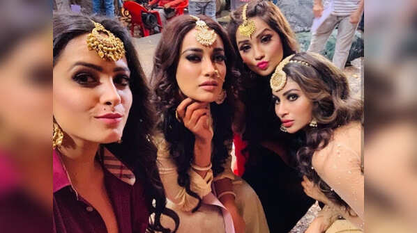 Naagin 3: Mouni Roy, Adaa Khan, Surbhi Jyoti gear up for a shocking finale; see behind-the-scenes pics