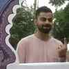 Virat Kohli after casting his vote at a polling booth in Pinecrest School in Gurugram