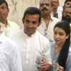 BJP candidate from East Delhi Gautam Gambhir casts his vote at a polling booth in Old Rajinder Nagar.