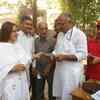 Karnal candidate Sanjay bhatia and his wife Anju Bhatia in Panipat