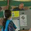 Delhi deputy CM Manish Sisodia after casting his vote at a polling booth in East Delhi constituency