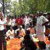 Mahaji Devara villagers in Maharajganj area of Azamgarh are boycotting polling. Their sit-in continuing since early morning. They are alleging that despite reminders for past many years their demand for a bridge is unheard