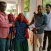 104 year old Suraj Lauren, at polling booth of Dhani Akbarpur village of Loharu,  in Bhiwani-Mahendergarh parliamentary constituency.