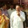 Vice-President Venkaiah Naidu and his wife cast their votes at Nirman Bhawan polling booth in Delhi