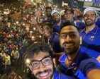 ​Mumbai Indians celebrate victory with fans in open-bus parade​