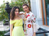 Tamannaah Bhatia and Kajal Aggarwal attend a launch event